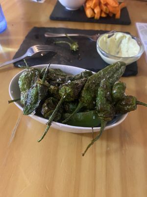 Padron peppers  at La Vegana Taperia in Malaga