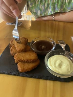 Vegan nuggets!  at La Vegana Taperia in Malaga