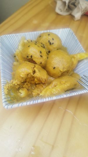 Albóndigas salsa almendras (tapa mediana) at La Vegana Taperia in Malaga