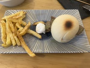 Garlic Seitan, very flavorful  at La Vegana Taperia in Malaga