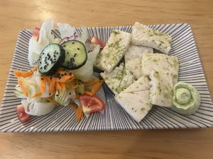 some kind of squid, super authentic  at La Vegana Taperia in Malaga