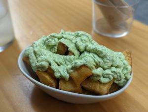 Potatoes with aioli at La Vegana Taperia in Malaga