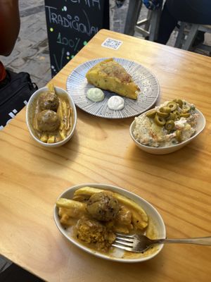 A few of the dishes we tried   at La Vegana Taperia in Malaga