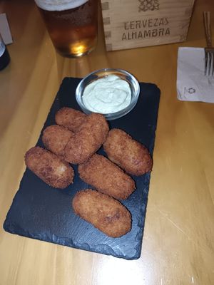 Croquetas at La Vegana Taperia in Malaga
