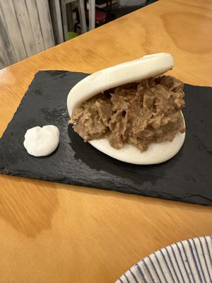 Pan bao  at La Vegana Taperia in Malaga