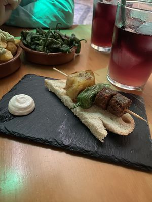 Vegan Churizo and Pimentos  at La Vegana Taperia in Malaga
