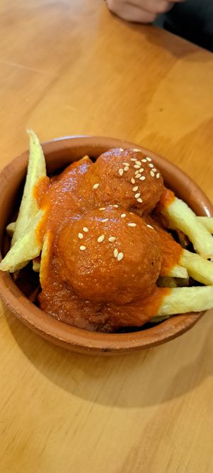 "Meatballs" at La Vegana Taperia in Malaga