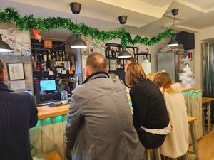 Great vibe. at La Vegana Taperia in Malaga