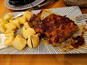 Finger-licking delicious. at La Vegana Taperia in Malaga