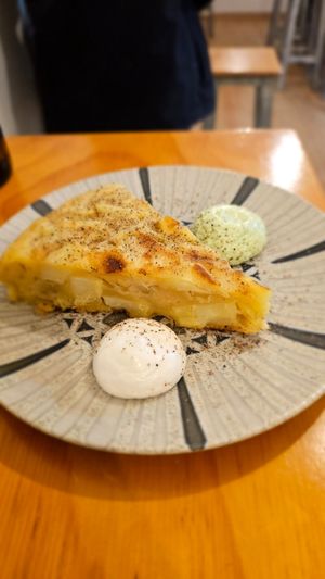 Tortilla española at La Vegana Taperia in Malaga