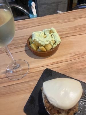 Aioli patatas bravas    at La Vegana Taperia in Malaga