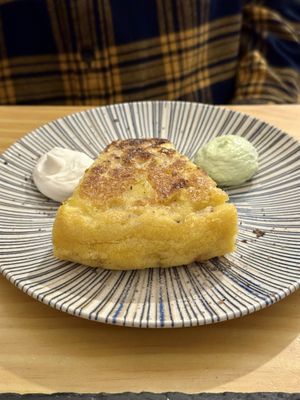 TORTILLA DE PATATAS / SPANISH OMELETTE  at La Vegana Taperia in Malaga