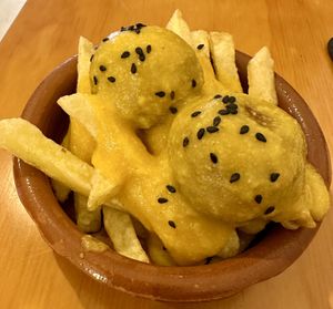 Meatballs  at La Vegana Taperia in Malaga