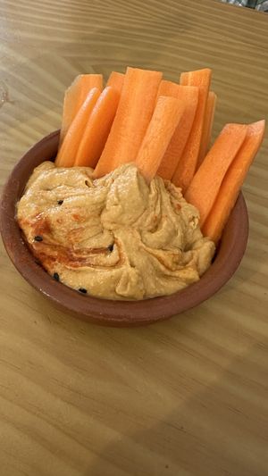 Hummus  at La Vegana Taperia in Malaga