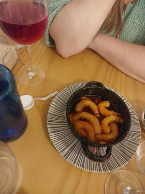 Gambas al pil pil / pil pil prawn at La Vegana Taperia in Malaga