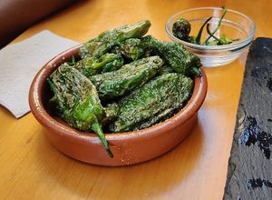 padron peppers at La Vegana Taperia in Malaga