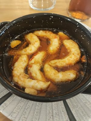 Gambas al pilpil at La Vegana Taperia in Malaga