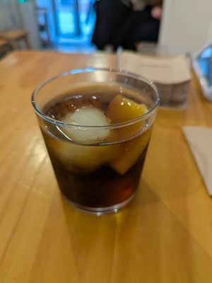 Vermouth and soda at La Vegana Taperia in Malaga