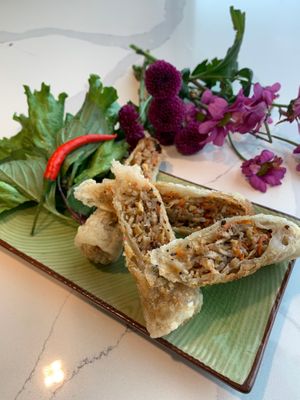Vegan Spring Rolls at Banh Mi Tres Bon in Richmond