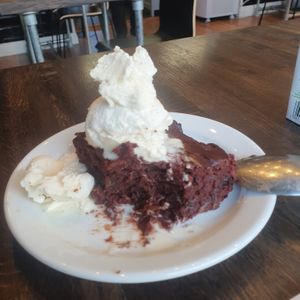 brownie and icecream at Plantside in Wellington