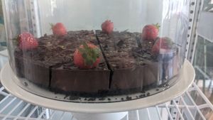 Chocolate torte at Plantside in Wellington