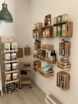 The reception is also a store with everything you need  at Vegans by the Sea - Country Houses in Santiago Do Cacem