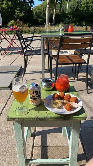 Beer and bitterballen, a perfect match!  at Het Ketelhuis in Amsterdam