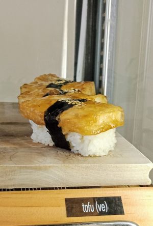 Vegan (ve) Tofu nigari at Nami Sushi in New Plymouth
