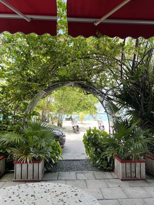 View from the terrace   at Huvan Beach Resort in Male