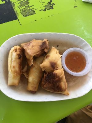 samosas and spring rolls  at Sole Cafe in Langkawi