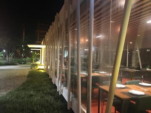 Outside seating at Casa Baco in Brasilia