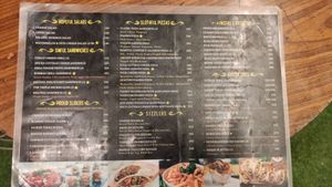 Menu at Pandora's Box in Mumbai