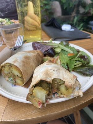 Bombay wrap - v tasty  at Baskervilles in Bury St Edmunds
