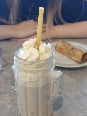 Cherry bakewell milkshake at Baskervilles in Bury St Edmunds