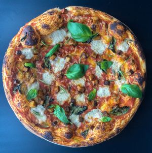 Miyokos Marg at Lucky You Plant Based Pizza in Los Angeles