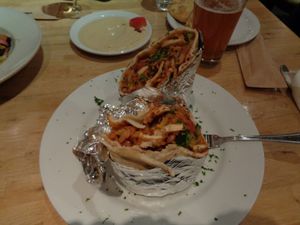 Delicious vegan wrap. at Pita Jungle in Flagstaff