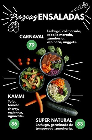 Salads at Kammi in Matamoros