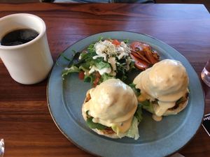 Incredible Veggie Benedict! at 1110Cafe/Bakery in Kawaguchi