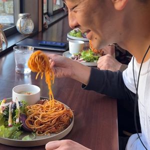 A rich Bolognese sauce you wouldn't believe is plant-based at 1110Cafe/Bakery in Kawaguchi