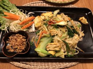 Fried noodles at Quan Que Vietnamese Cuisine in Karlovy Vary