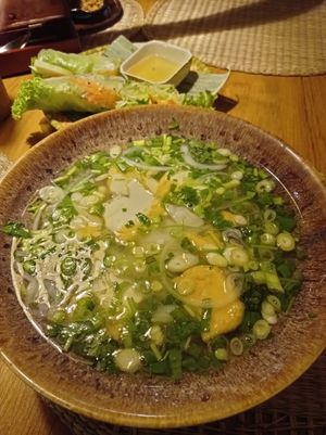 מרק פו עם טופו מטוגן / pho soup with fried tofu at Quan Que Vietnamese Cuisine in Karlovy Vary