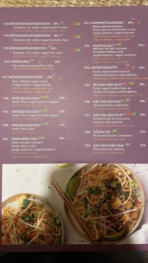 Menue page 2  at Quan Que Vietnamese Cuisine in Karlovy Vary