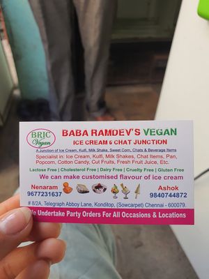  at Baba Ramdev Vegan Ice Cream in Chennai