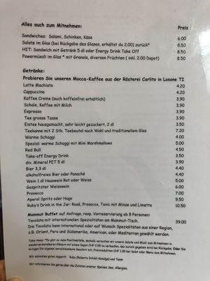 Drinks  at Ruby‘s Cafe in Othmarsingen