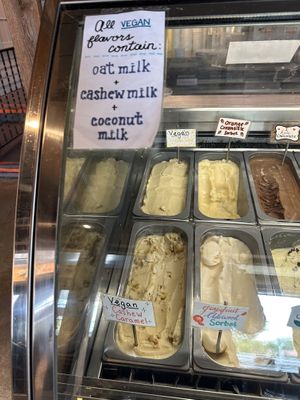 Vegan flavors  at Owowcow Creamery in Wrightstown