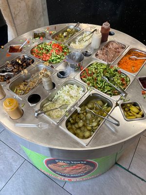   at Falafel HaRova in Jerusalem