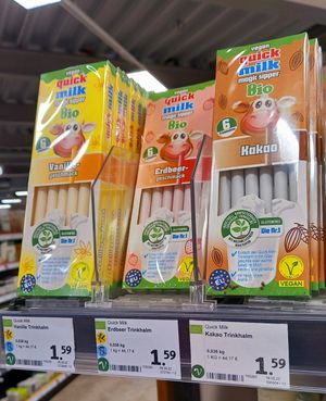 "trinkhalme" (didn't know they were vegan) at denn's Biomarkt - Marktstr in Hannover