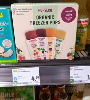 sugar free freezer pops - never seen before at denn's Biomarkt - Marktstr in Hannover