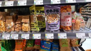 cashew and nut snacks by caju and other brands at denn's Biomarkt - Marktstr in Hannover