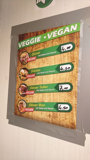 Vegan menu at Bistro Ari in Leipzig